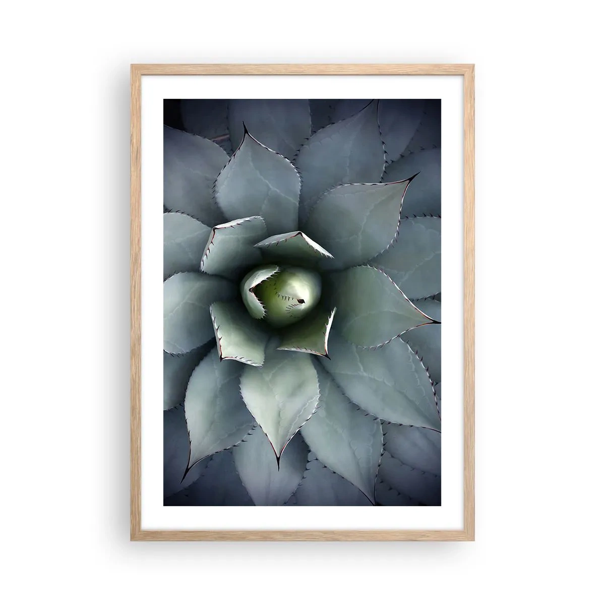 Plakat i ramme af lyst egetræ - Lokkemad og advarsler - 50x70 cm