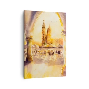 Lærredstryk - Billede på lærred - Øst over markedet i Kraków - 70x100 cm