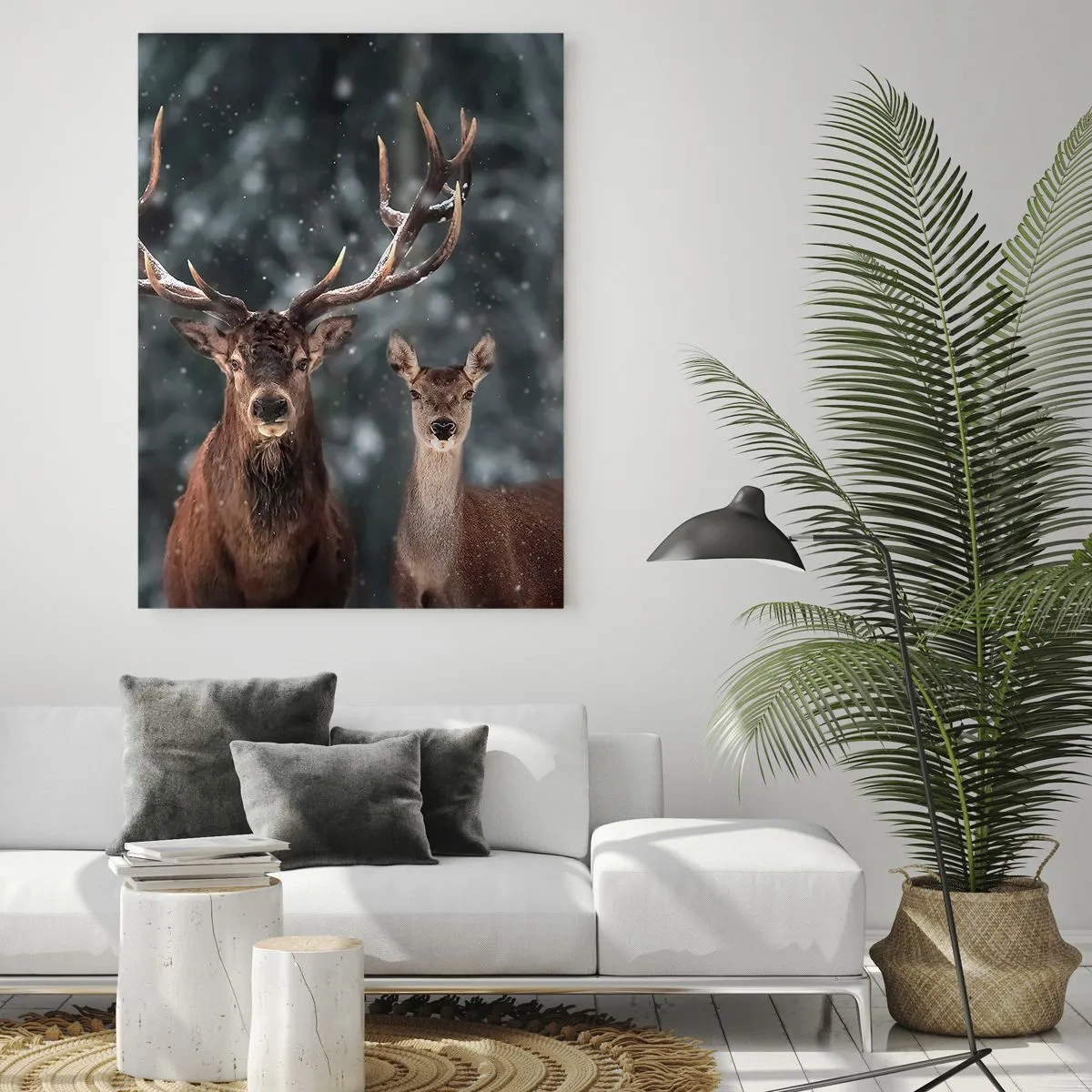 Billede på glas - Skovens herre og hans kone - 50x70 cm