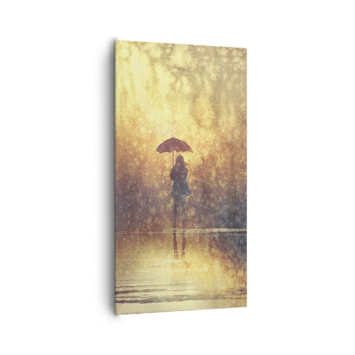 Lærredstryk - Billede på lærred - Jeg føler, at der er nogen, der kigger på mig - 65x120 cm