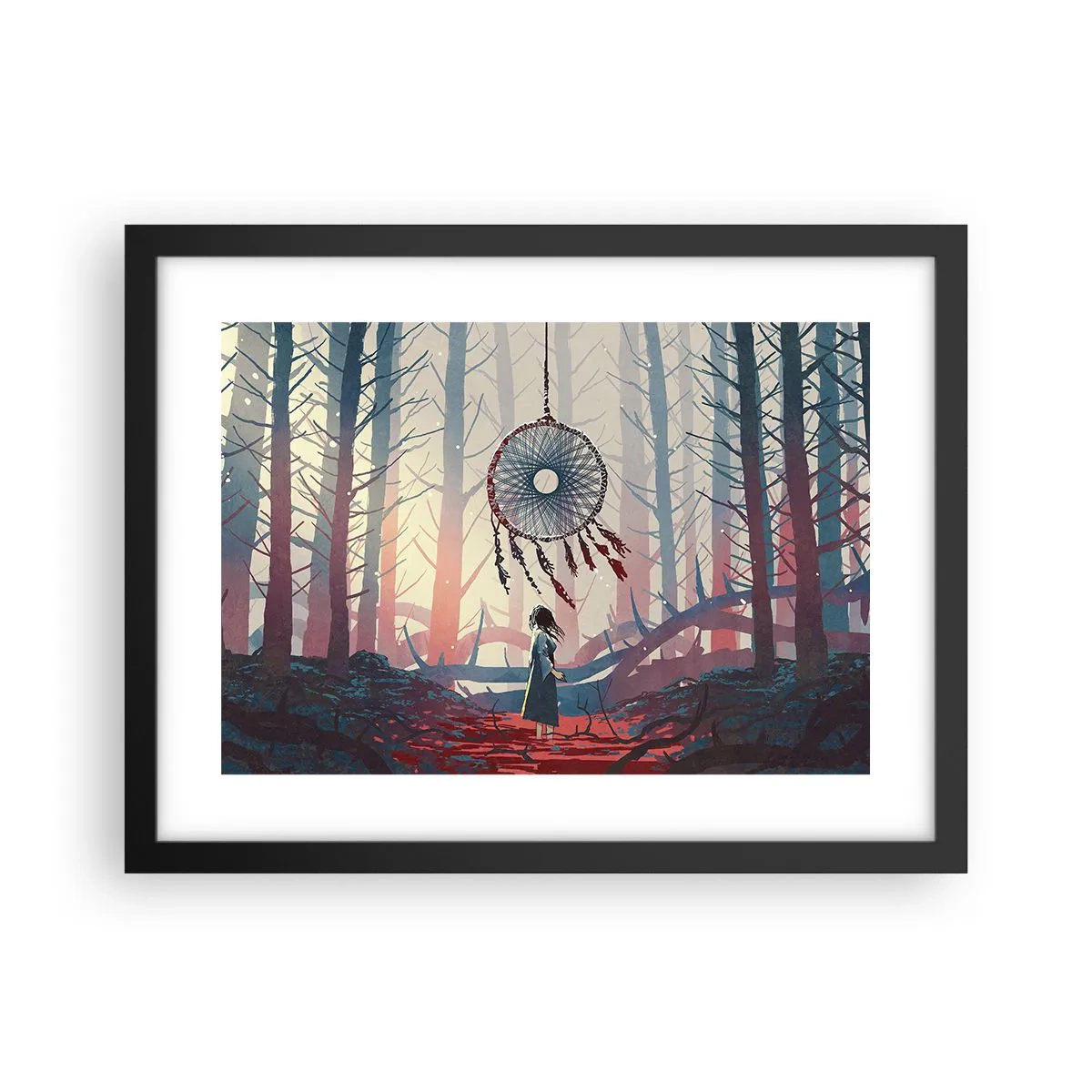 Plakat i sort ramme - Det hemmelige ritual for lykke - 40x30 cm