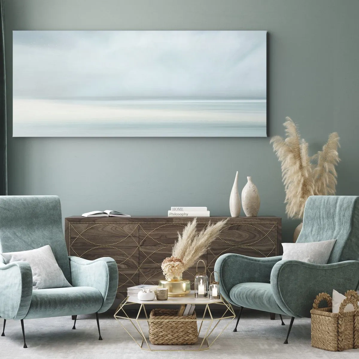 Lærredstryk - Billede på lærred - Fred hele vejen til horisonten - 100x40 cm