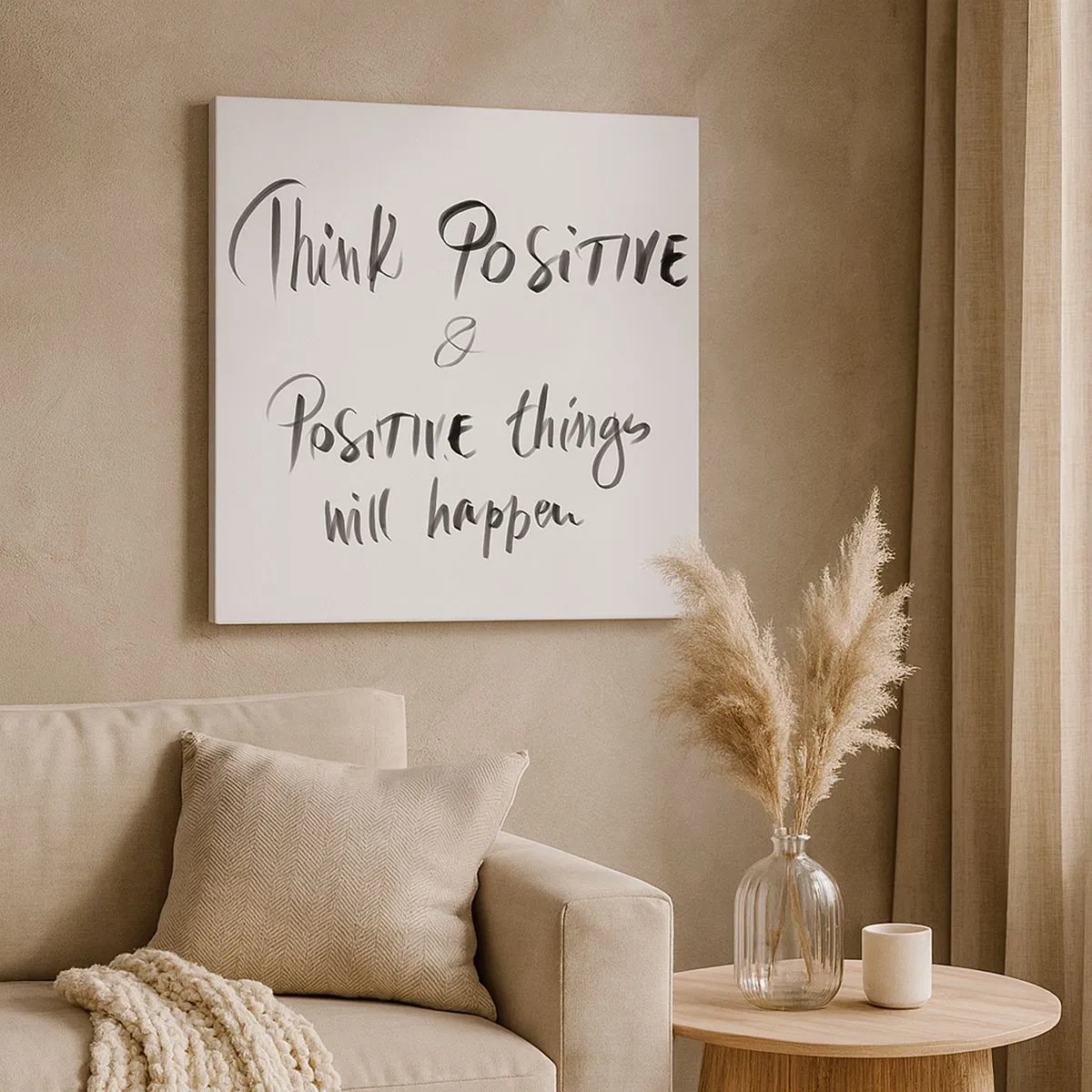 Lærredstryk - Billede på lærred - Hvordan skal man leve? - 30x30 cm