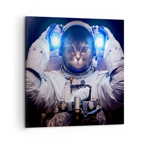 Lærredstryk - Billede på lærred - Houston, I har et problem - 50x50 cm