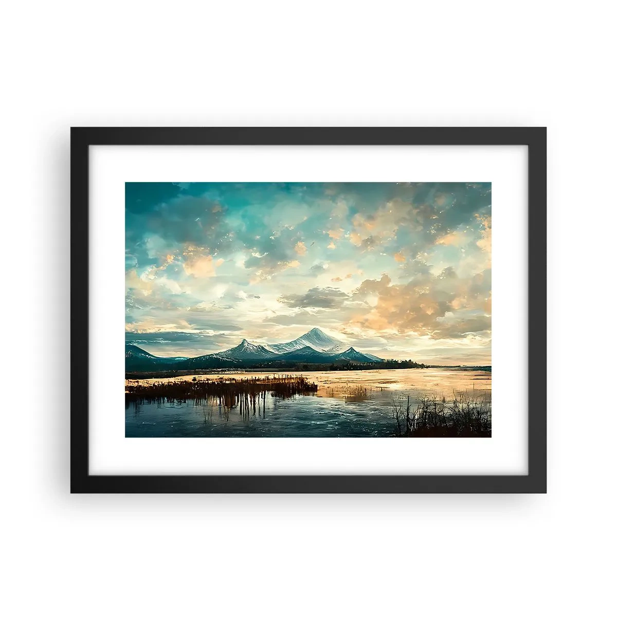 Plakat i sort ramme - Under himlens beskyttelse - 40x30 cm