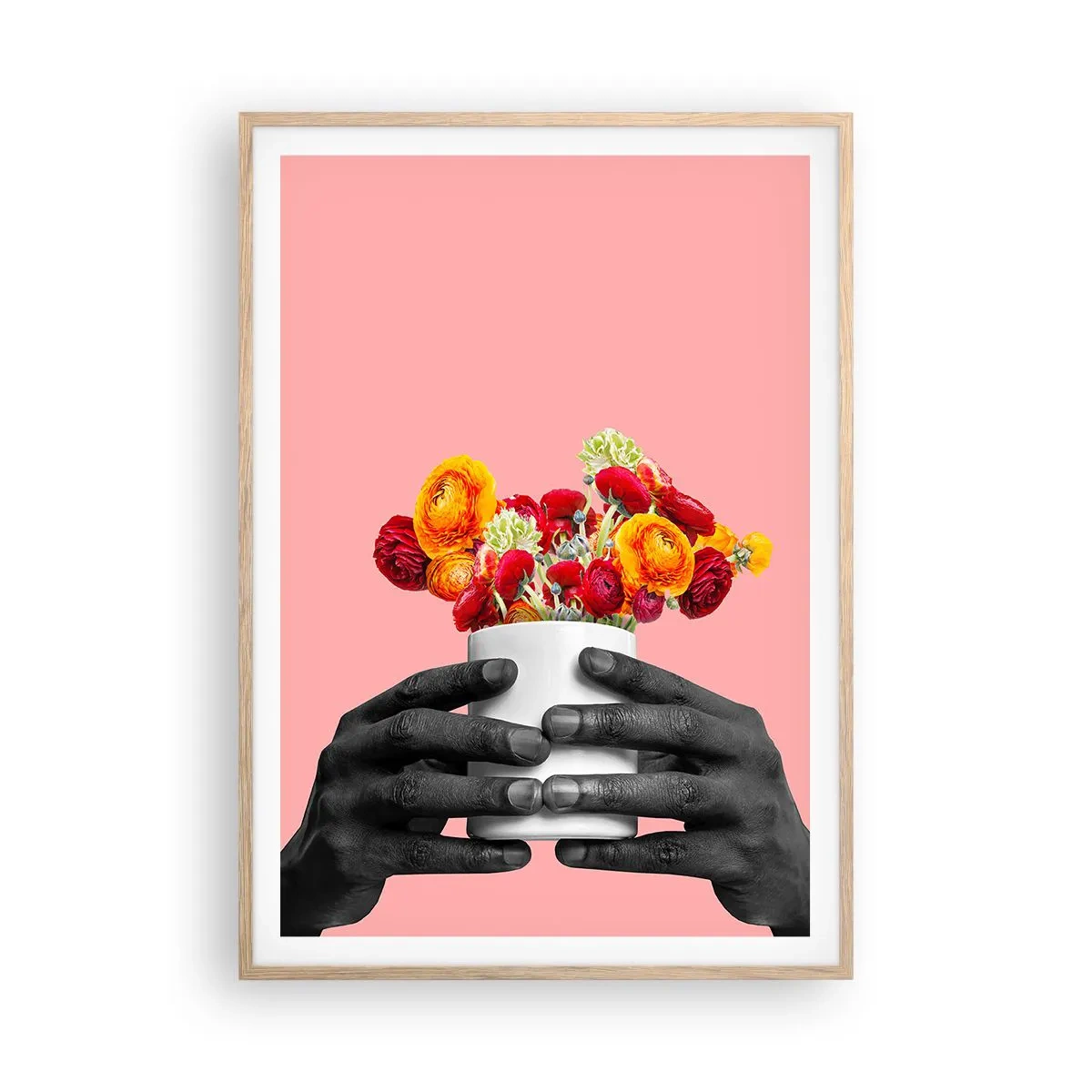 Plakat i ramme af lyst egetræ - Livets apotheose - 70x100 cm