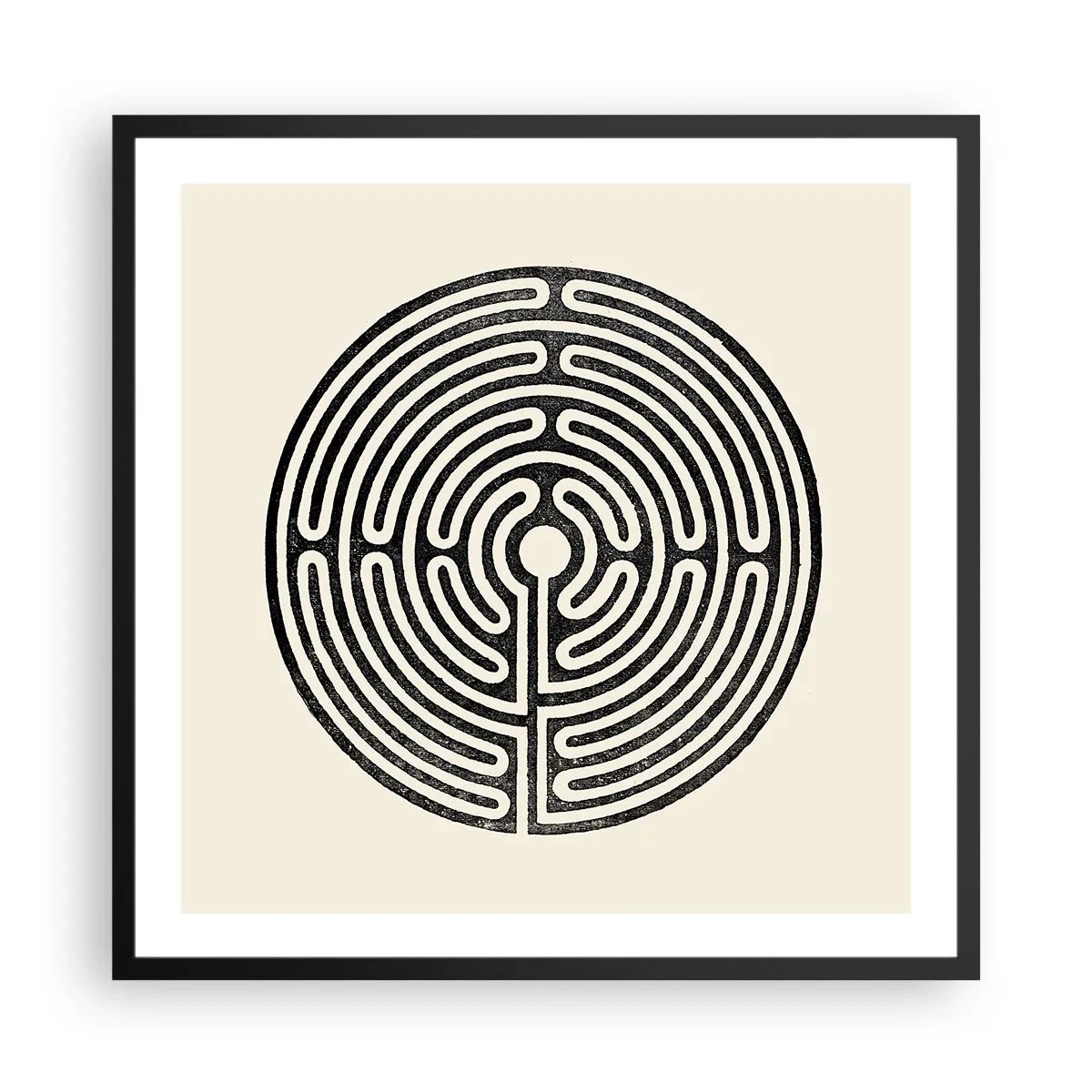 Plakat i sort ramme - Mystisk orden - 60x60 cm