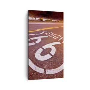 Lærredstryk - Billede på lærred - Den berømte Route 66 - 45x80 cm