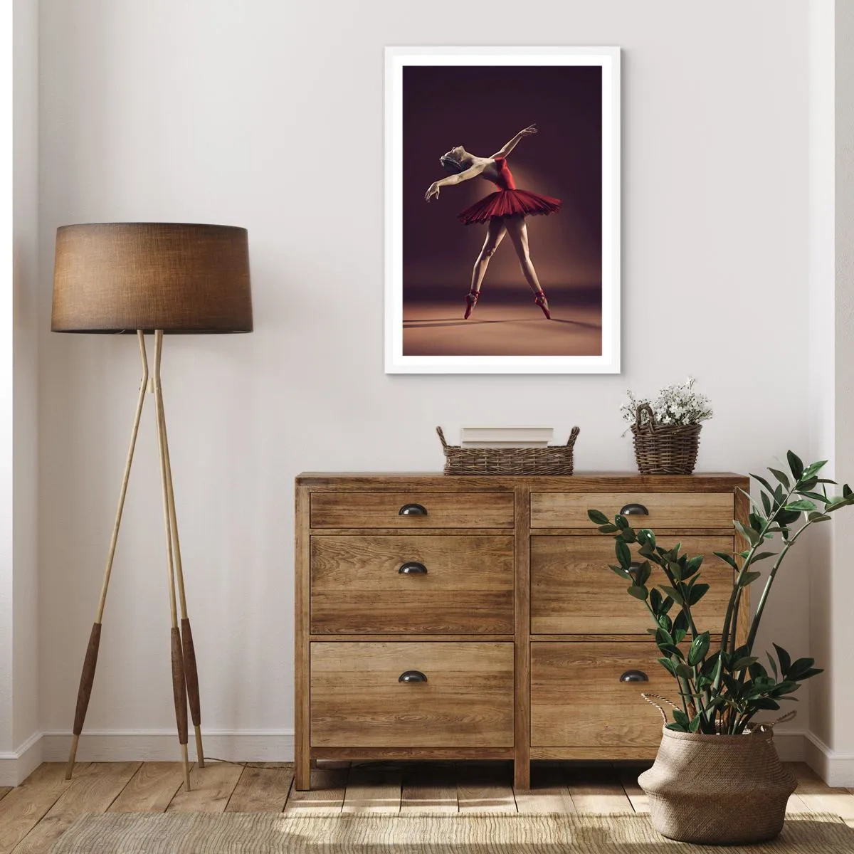 Plakat i hvid ramme - Prima ballerina - 30x40 cm