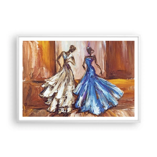 Plakat i hvid ramme - Den taknemmelige duo - 100x70 cm