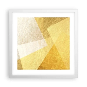 Plakat i hvid ramme - Geometriens vejr - 40x40 cm