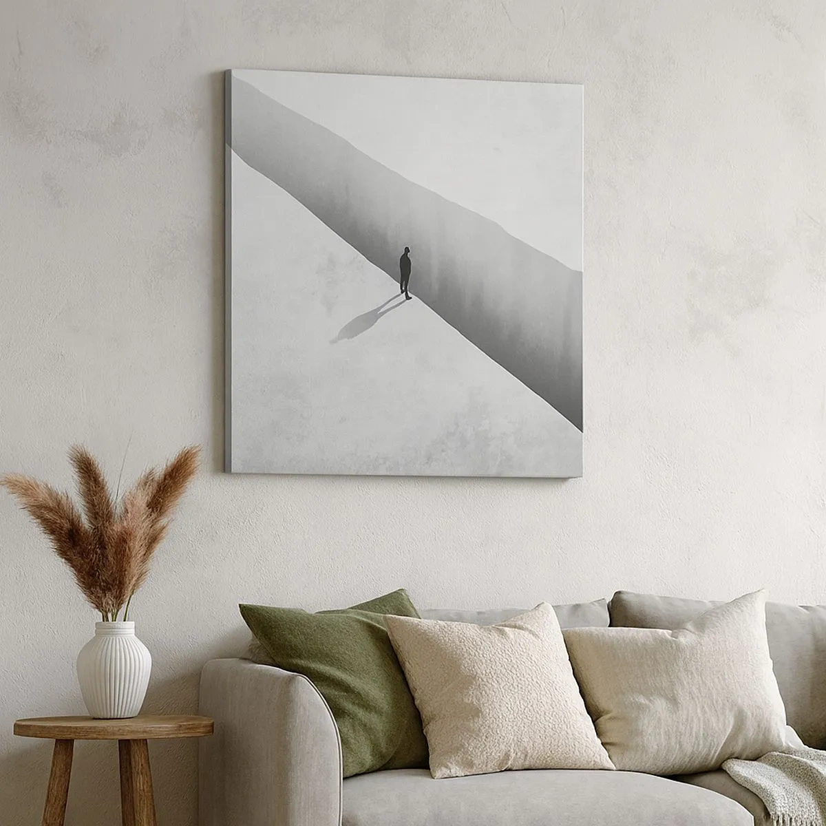 Lærredstryk - Billede på lærred - Lys destination - 30x30 cm