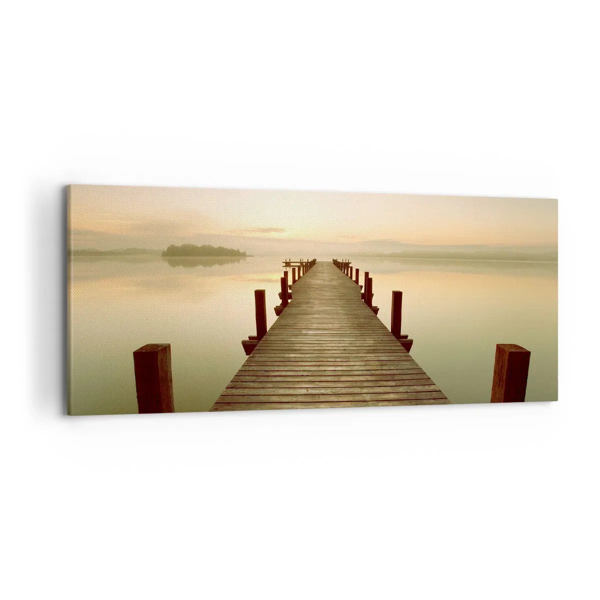 Lærredstryk - Billede på lærred - Før daggry, daggry, lys - 120x50 cm