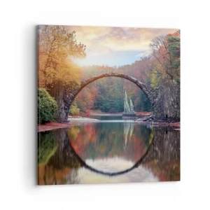 Lærredstryk - Billede på lærred - På den anden side af spejlet - 70x70 cm