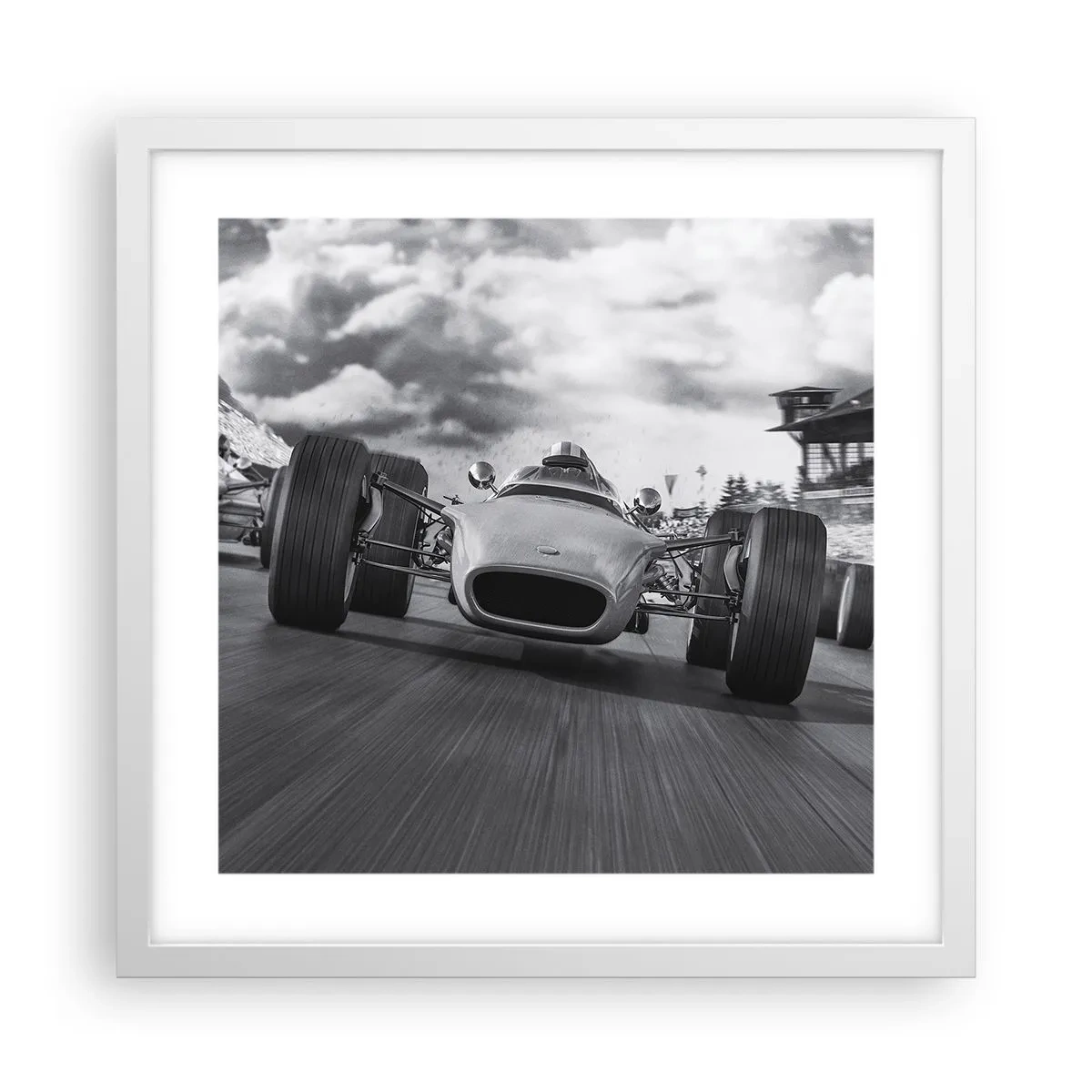 Plakat i hvid ramme - Der er kraft! - 40x40 cm