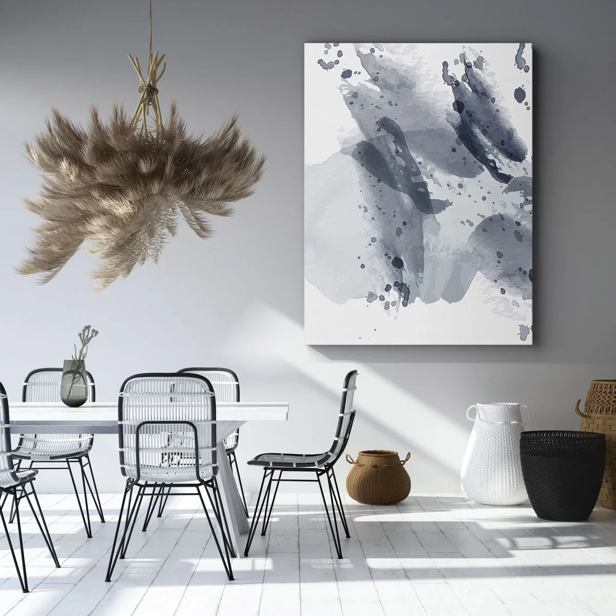 Lærredstryk - Billede på lærred - En undersøgelse af vandets natur - 65x120 cm