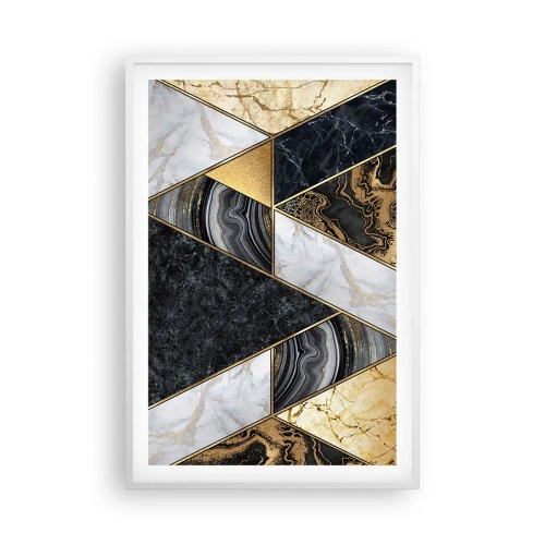 Plakat i hvid ramme - Sten for sten - 61x91 cm