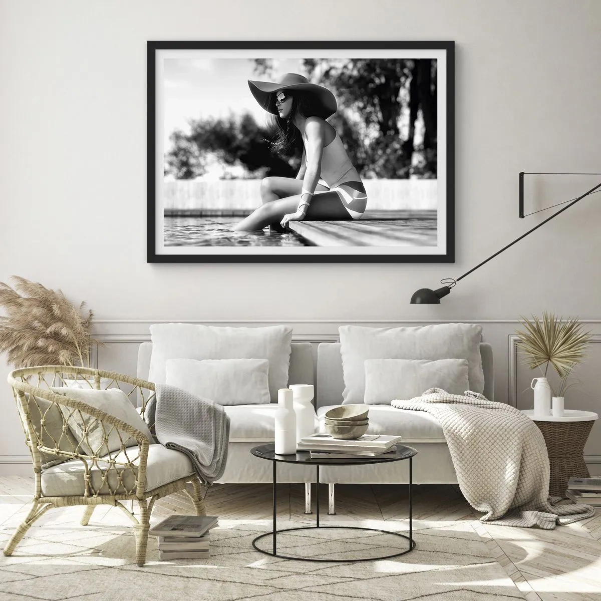 Plakat i sort ramme - Sommerdrøm - 70x50 cm