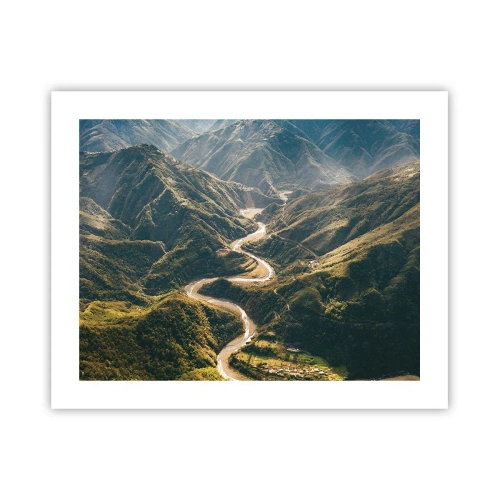 Plakat - Direkte fra hjertet af bjergene - 50x40 cm