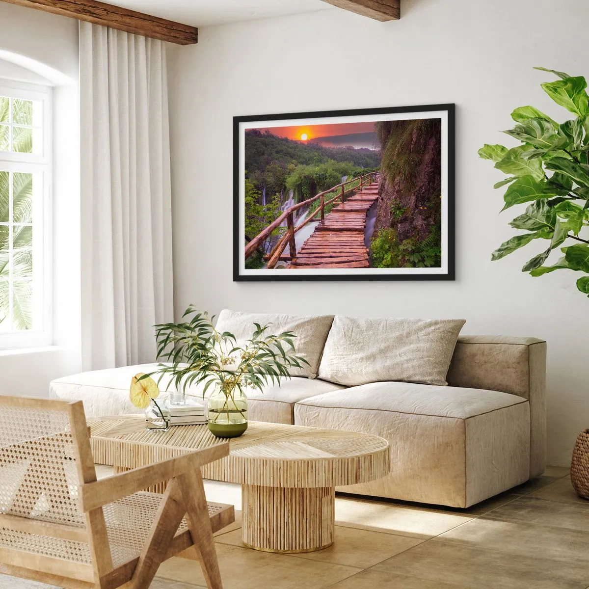 Plakat i sort ramme - En utrolig skønhed - 70x50 cm