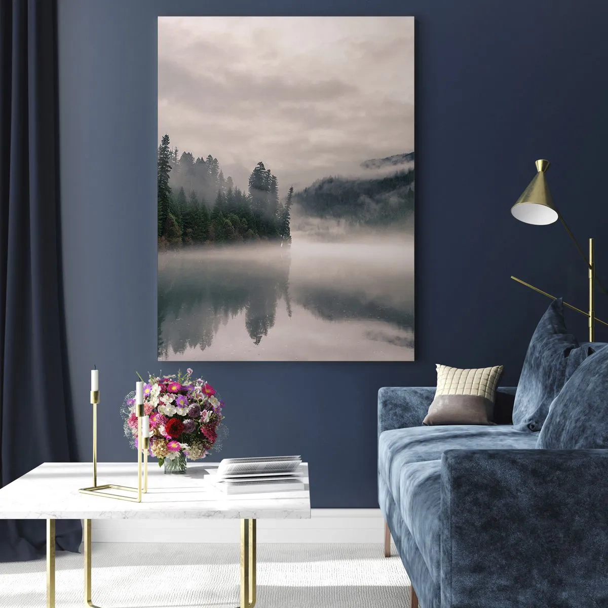 Billede på glas - I drømmen, i tågen - 50x70 cm