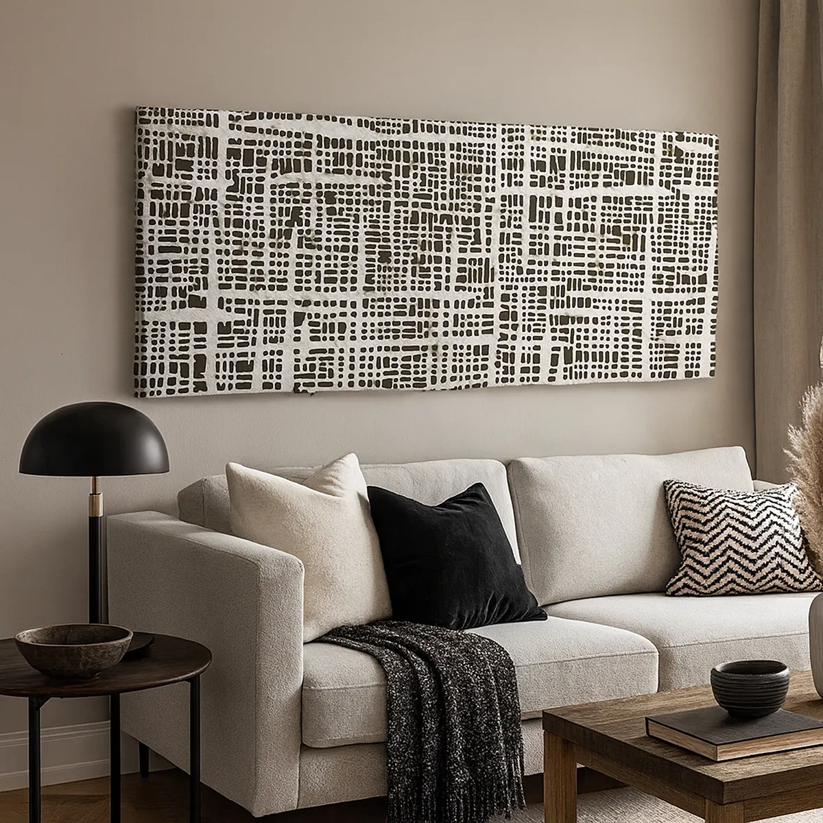 Lærredstryk - Billede på lærred - En sammensætning vævet - 30x30 cm