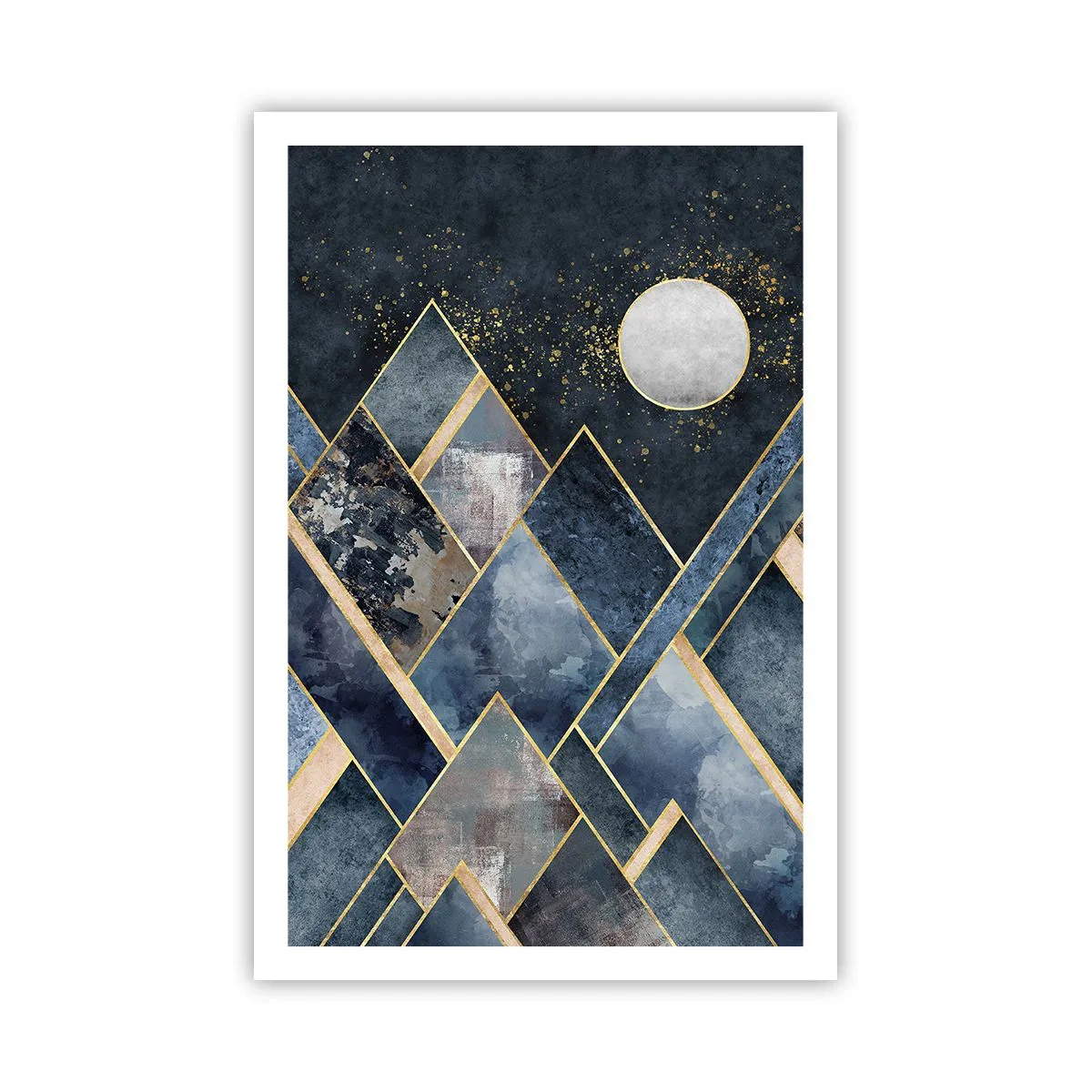 Plakat - Geometrisk landskab - 61x91 cm