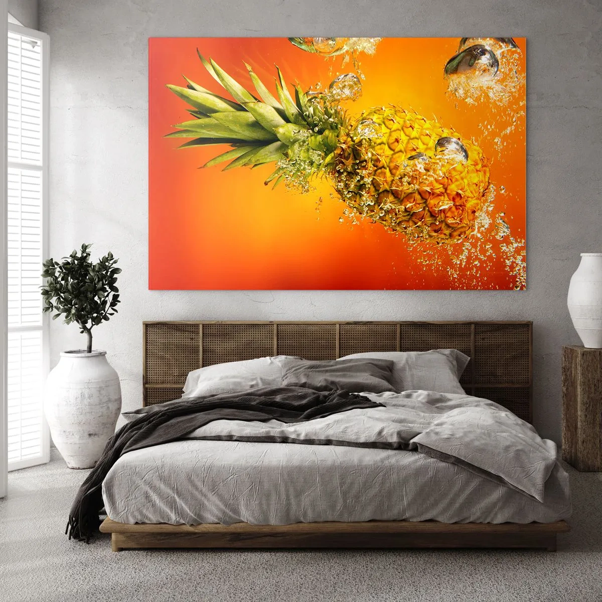 Billede på glas - Tropisk saftig friskhed - 120x80 cm