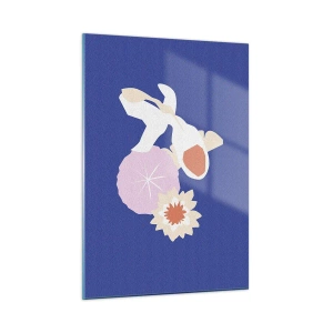 Billede på glas - Sammensætning af blomster og knopper - 50x70 cm