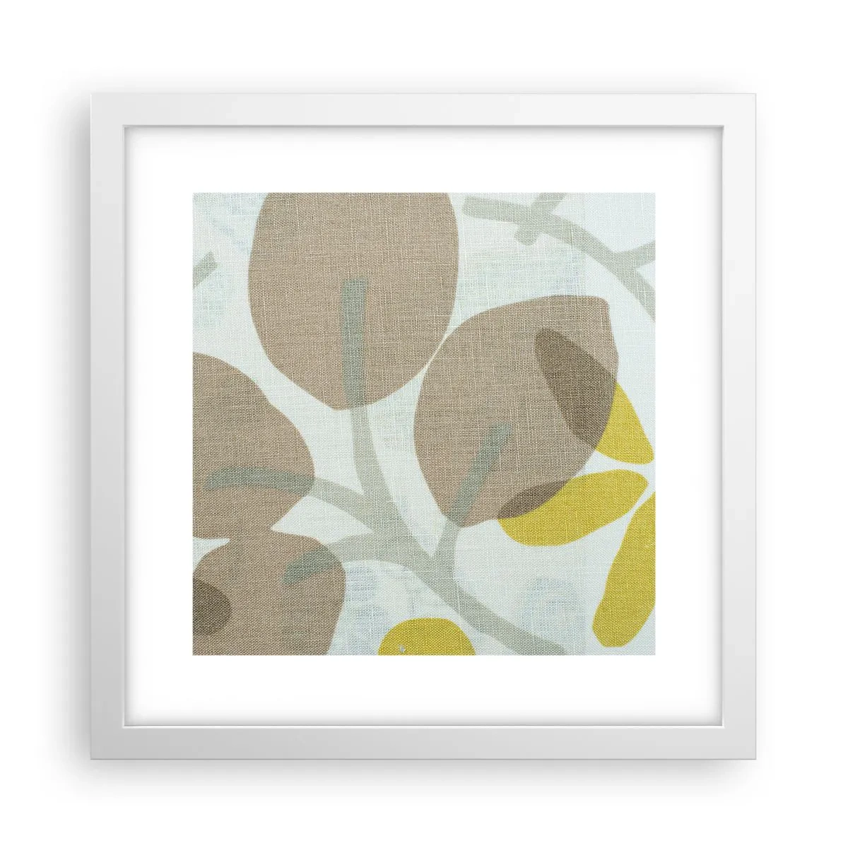 Plakat i hvid ramme - Komposition i solskinnet - 30x30 cm