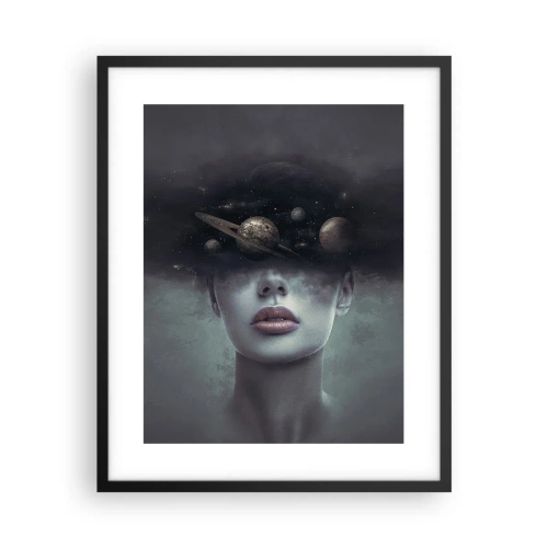 Plakat i sort ramme - Og planeterne er ved at gå amok... - 40x50 cm