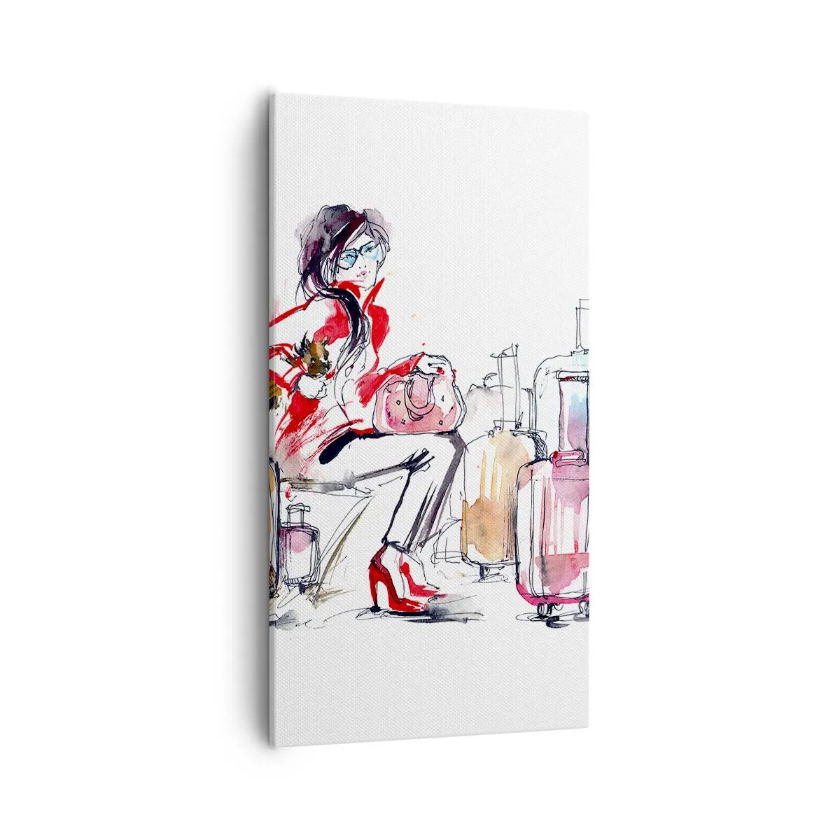 Lærredstryk - Billede på lærred - Lad os sætte os ned, inden vi rejser - 55x100 cm