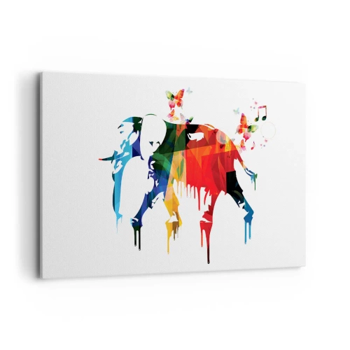 Lærredstryk - Billede på lærred - Alle kan danse - 120x80 cm