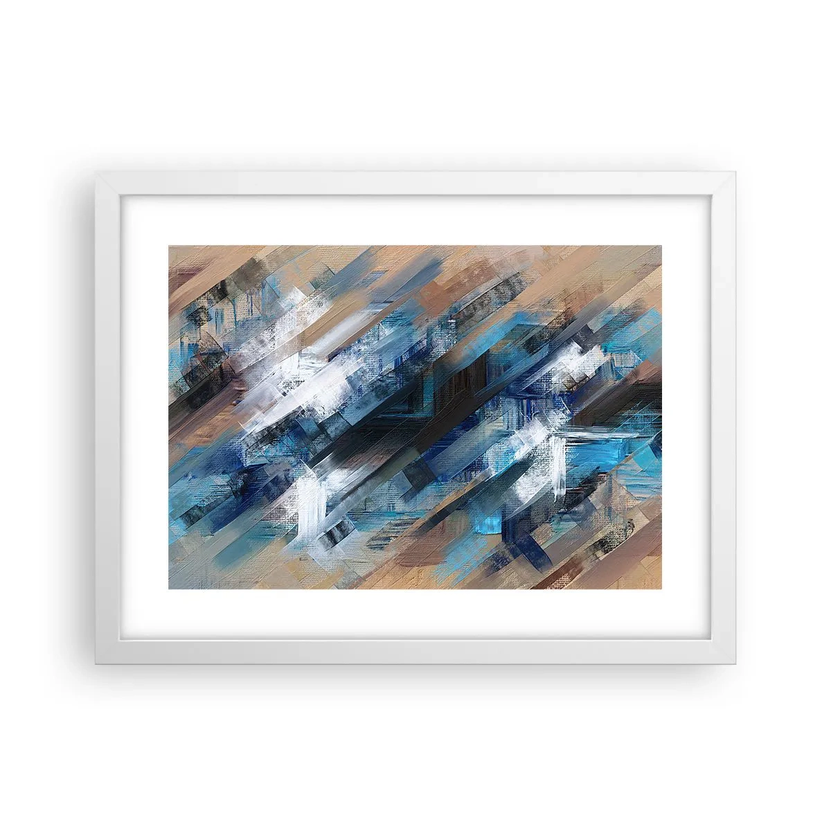 Plakat i hvid ramme - På en blå skråning - 40x30 cm