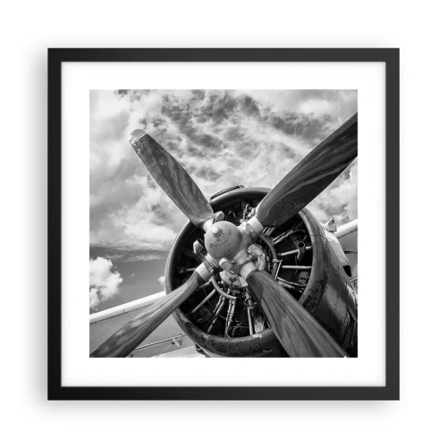 Plakat i sort ramme - Himmelens erobrer - 40x40 cm