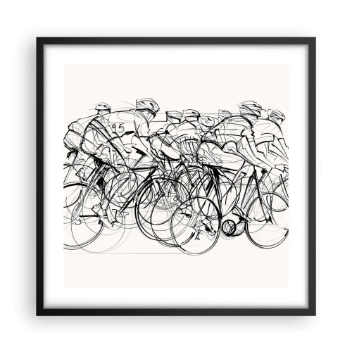 Plakat i sort ramme - Sammen i et team - 50x50 cm