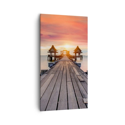 Lærredstryk - Billede på lærred - Fra vest til øst - 55x100 cm