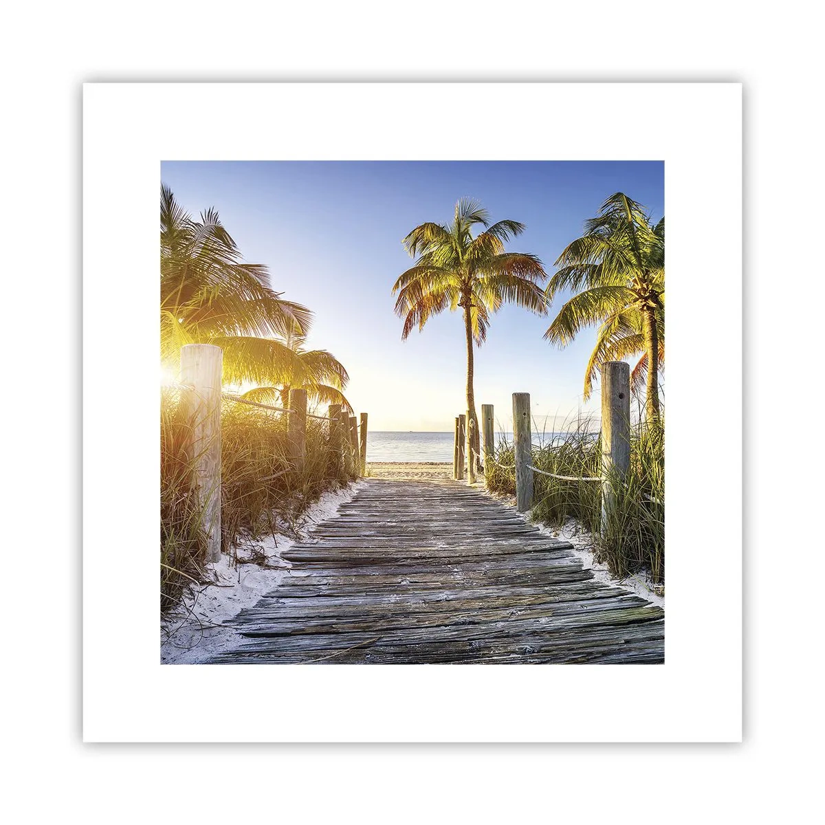 Plakat - Direkte til paradis - 30x30 cm