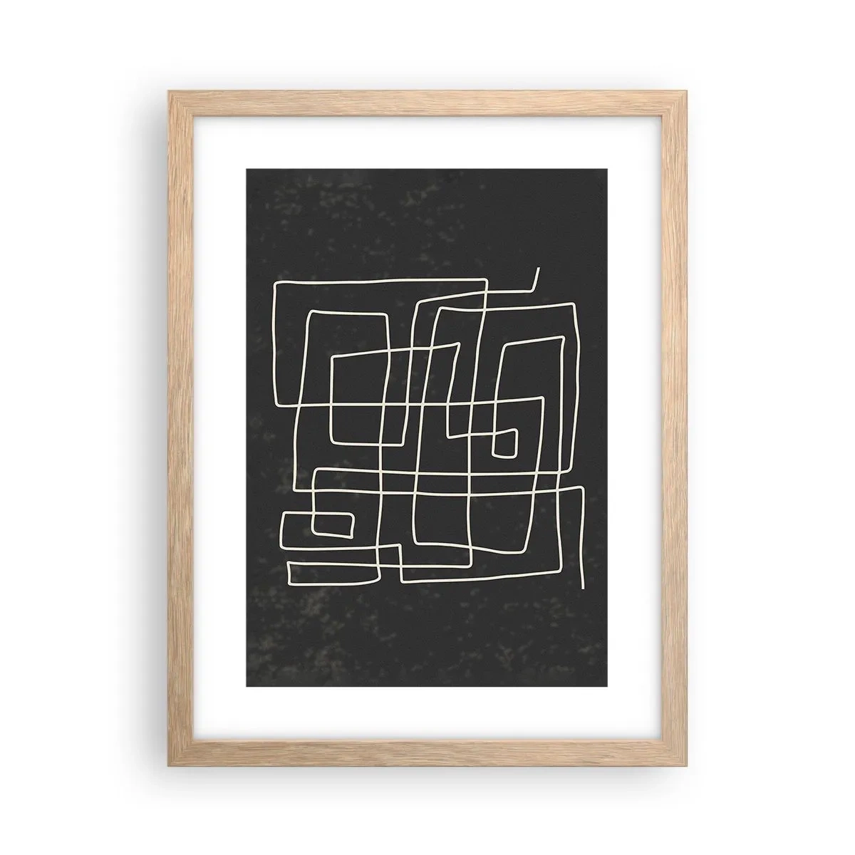 Plakat i ramme af lyst egetræ - Ikke helt så enkel - 30x40 cm