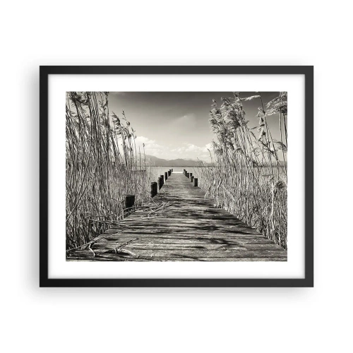 Plakat i sort ramme - I græssernes fred - 50x40 cm