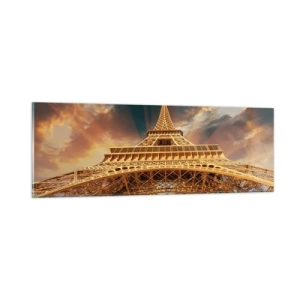 Billede på glas - Hvordan menneskeheden nåede himlen - 90x30 cm