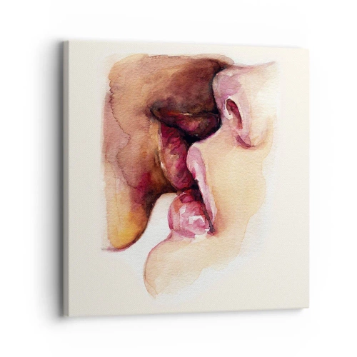 Lærredstryk - Billede på lærred - Som nat og dag, jord og himmel - 30x30 cm