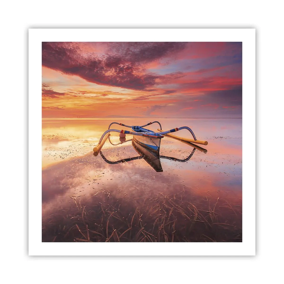 Plakat - Roen ved en tropisk aften - 60x60 cm