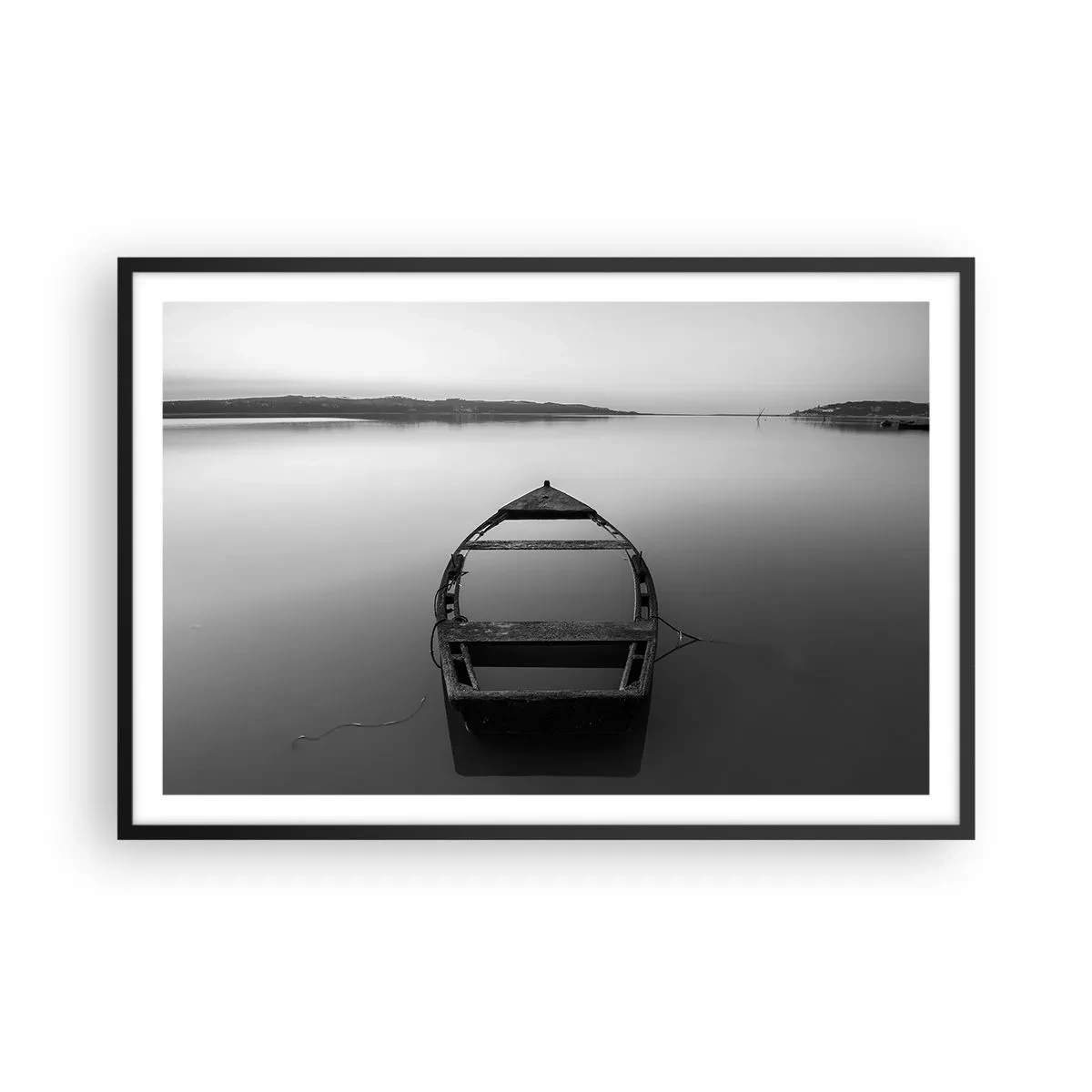 Plakat i sort ramme - Længsel og melankoli - 91x61 cm
