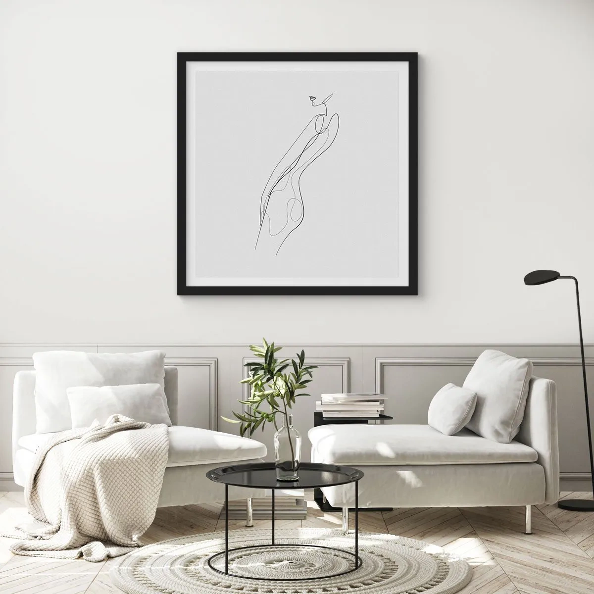 Plakat i sort ramme - Næppe et løfte - 60x60 cm