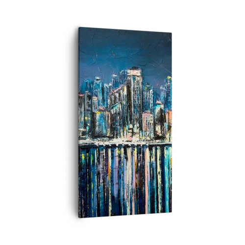 Lærredstryk - Billede på lærred - Kaskade af lys - 55x100 cm