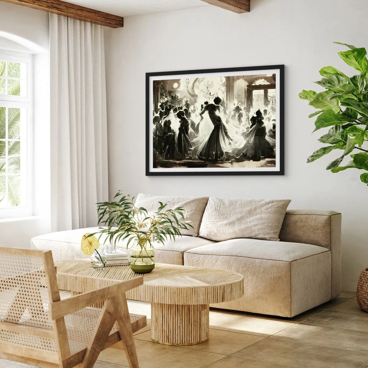 Plakat i sort ramme - Den store maskerade - 70x50 cm