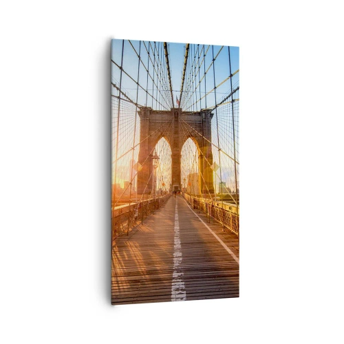 Lærredstryk - Billede på lærred - På den gyldne bro - 65x120 cm