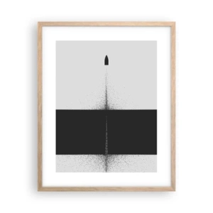 Plakat i ramme af lyst egetræ - Lige til sagen - 40x50 cm