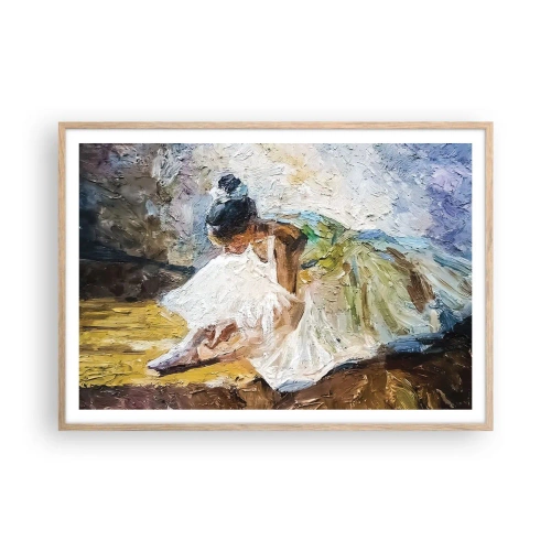 Plakat i ramme af lyst egetræ - Fra et maleri af Degas - 100x70 cm
